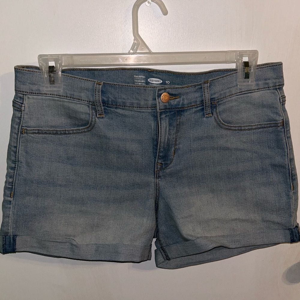 Old Navy Blue Jean Shorts Casual Mid-Length